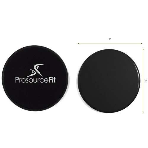 ProsourceFit Core Sliding Exercise Discs, Dual-Sided Sliders for Use on Any Surface at Home or Gym for Full-Body Workouts, Set of 2