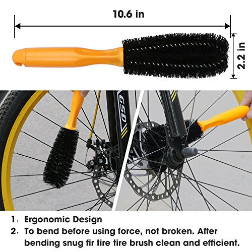 7pcs Bicycle Cleaning Tools Set - Bike Brush Kit for Mountain Road City Hybrid Bikes