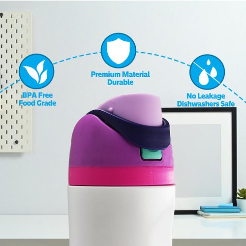 Replacement Cap for Owala Freesip,One Button Water Bottle Top Lid Compatible with Owala Cup 16oz 24oz 32oz 40oz, BPA-Free Replacement Lid Accessory for Owala Free Sip (Purple)