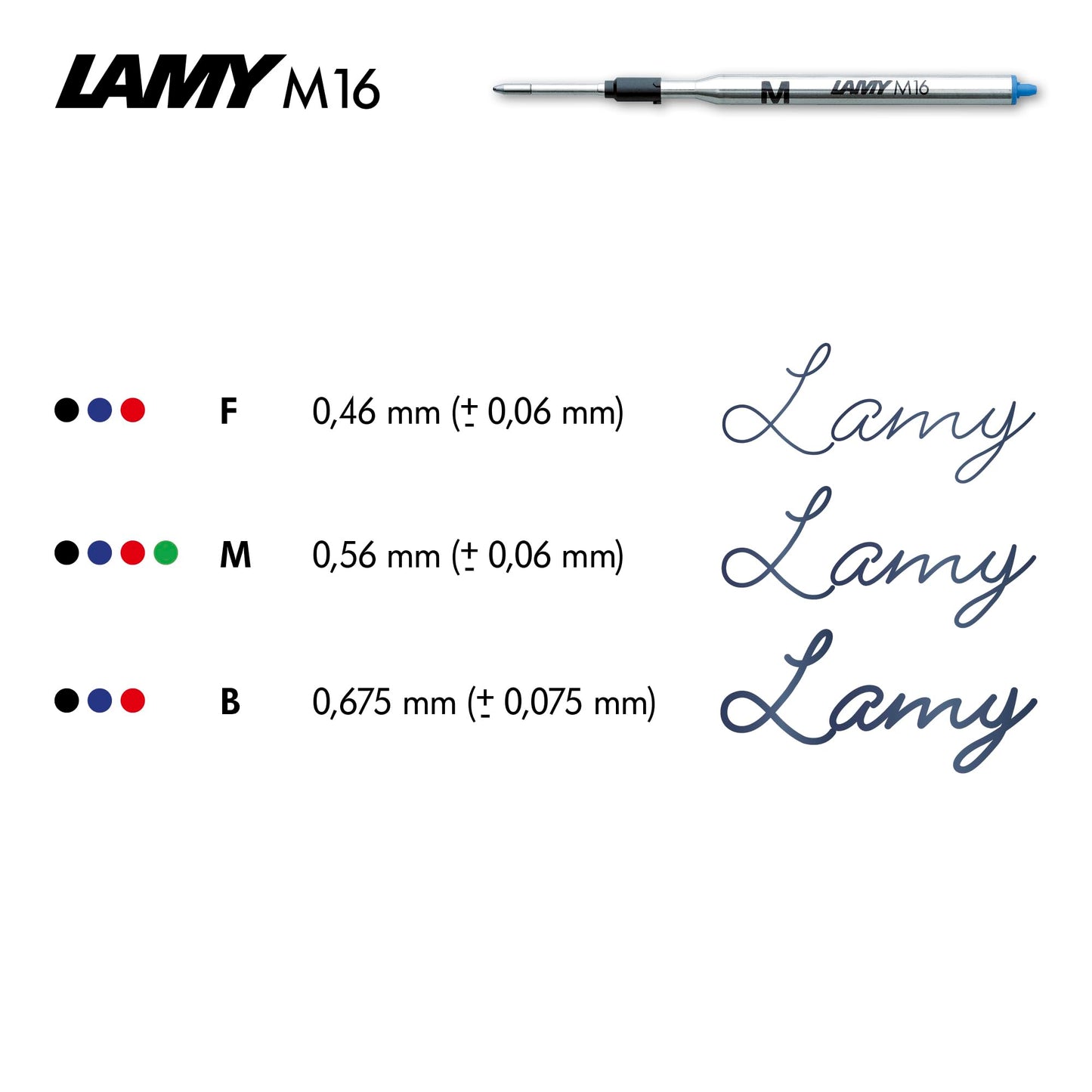 Lamy M16 Blue Broad for Lamy Ballpoint Pen