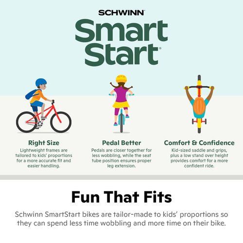 Schwinn Elm and Koen Bike or Balance Bike, 12-20 Inch Bike for Kids Ages 2-13, Black, Blue, Red, Teal, Pink or Purple, SmartStart Ergonomic Design, Adjustable Seat Grows with Child, Training Bicycle