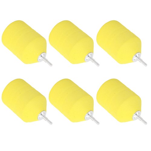 KURUGEILI 12Pack EVA Sponge Arrowheads Foam Arrow Tips,Game Practice Broadheads for 6.2mm Arrow for Archery Combat Game CS Shooting Practic Yellow