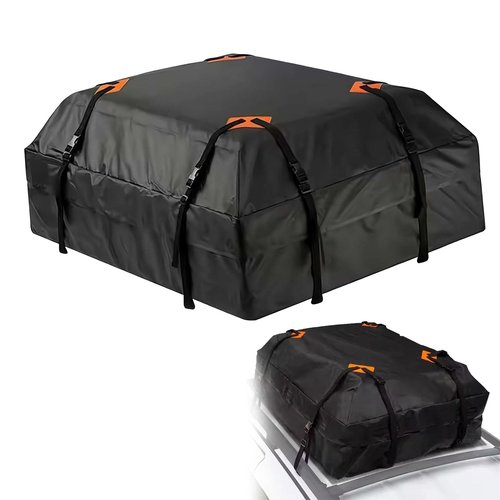 Cargo Carrier for Vehicle, Waterproof Roof Bag Top Luggage Storage Carriers, Foldable Car Rooftop Cargo Carrier Traveling Luggage Bag for All Cars (112X80X46cm 1set)