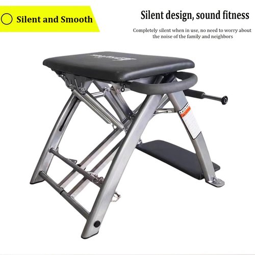 Pilates Chair, Split-Pedal Stability Pilates Chair with 3-Speed Adjustment Resistance,Yoga Fitness Trainer,Foldable Multifunctional Pilates Equipment for Home Use & Gym Workout