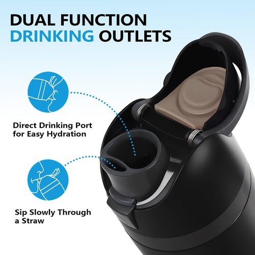 TideBloom Replacement Lid for Owala Freesip, One Button Water Bottle Top Lid Compatible with Owala Cup 16oz 24oz 32oz 40oz, BPA-Free Leakproof Replacement Accessory for Owala Freesip (Black)