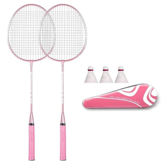 1Pair Light Weight Badminton Racket Set Professional Double Badminton Racquet Shuttlecocks Racquet For 2 Players Playing