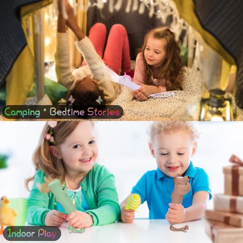 LEDHOLYT Kids Flashlight - Cute Silicone Unicorn Toy Light with Adjustable Brightness, Safe & Durable Design, USB-C Charging, Birthday Gift for Ages 3+ Boys Girls Children