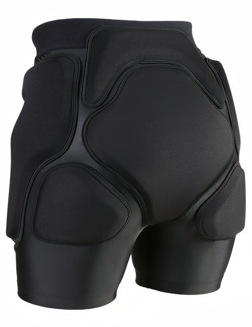 3D Protection Padded Shorts, Hip Butt Tailbone Crash Pad Pants, Impact Protective Gear for Figure Skating Snowboarding Ski Roller Skateboard (Black, X-Large)