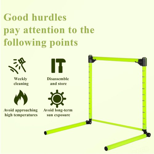 QHERQRFN Adjustable Hurdles with Scale 23.62'' 2 Pcs Detachable Agility Training Equipment for Track Soccer & Football, Indoor & Outdoor Use, Ideal for Athletic Jumping & Speed Drills (Green)