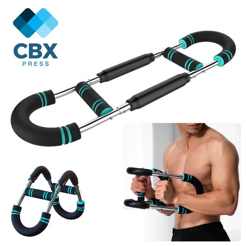 Twister Arm Trainer 60-90lb – Adjustable Chest Workout Equipment, Power Twister Bar, Arm Strength Trainer for Home Workout, Portable Spring Resistance for Men & Women, Upper Body Fitness Equipment