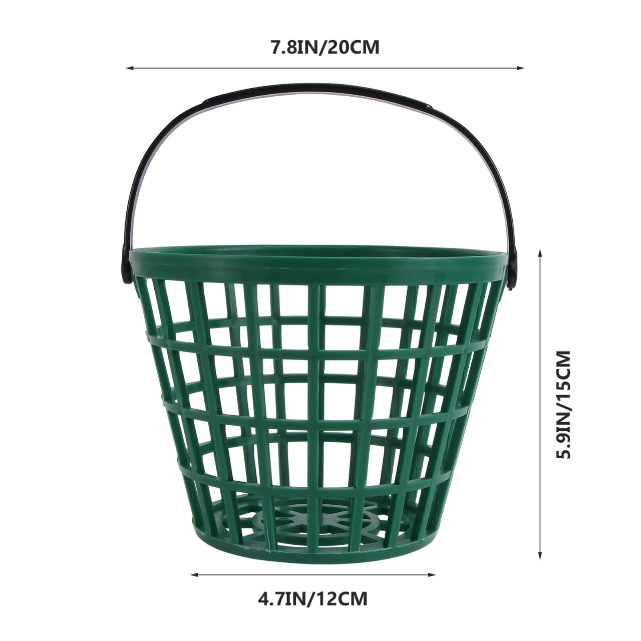 UPKOCH Golf Ball Basket Plastic Golf Ball Bucket with Foldable Handle Storage Container for Practice Range Stackable Caddy for Clubs and Frequent Use