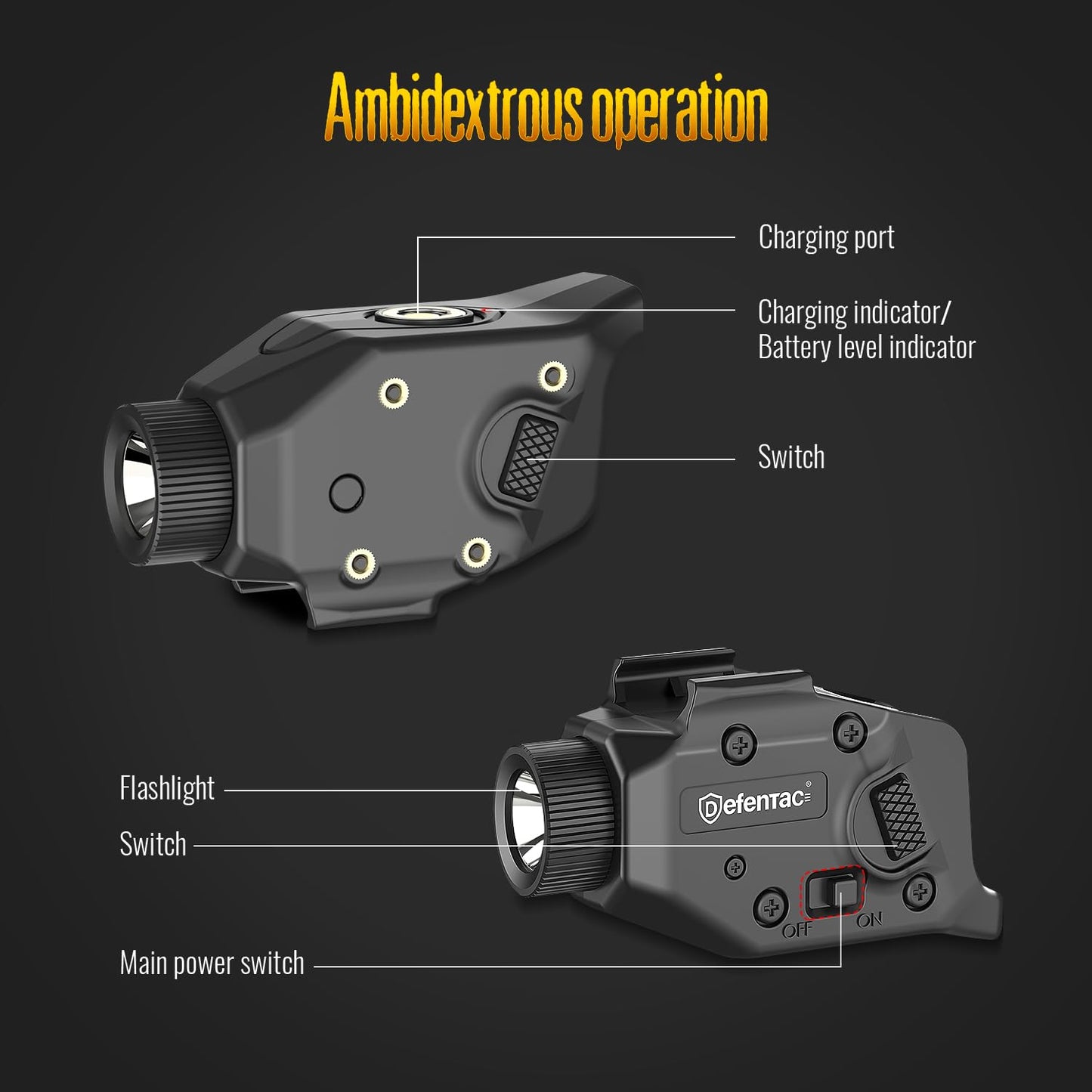 DEFENTAC 500 Lumens Pistol Light is Exclusive Compatible with Taurus G2/G2C/G2S/G3/G3C/PT111/PT140 Only, Momentary and Strobe