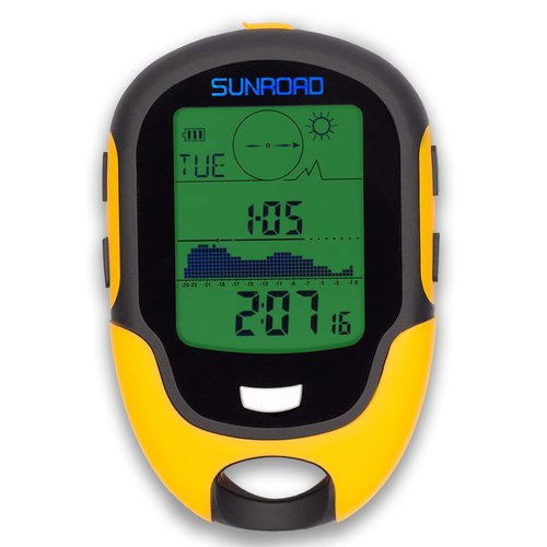 Barometer Altimeter Compass LCD Digital Thermometer Watches-Hygrometer Weather Forecast Hand-Hold Hiking Flashlight Altimeter