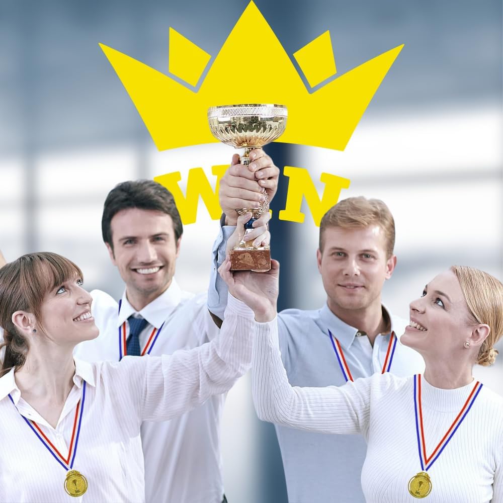 12 Pack Gold Silver Bronze Trophy Medals for Awards,Olympic Style Medal Bulk for Kids and Adults- Prizes for Competitions Ceremonies Events and Celebrations,2 Inches