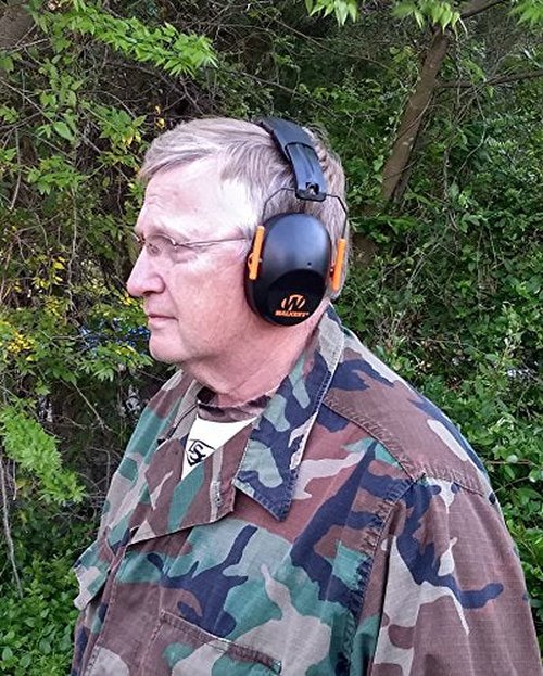 Walker's Passive Folding Muff, Black and Orange