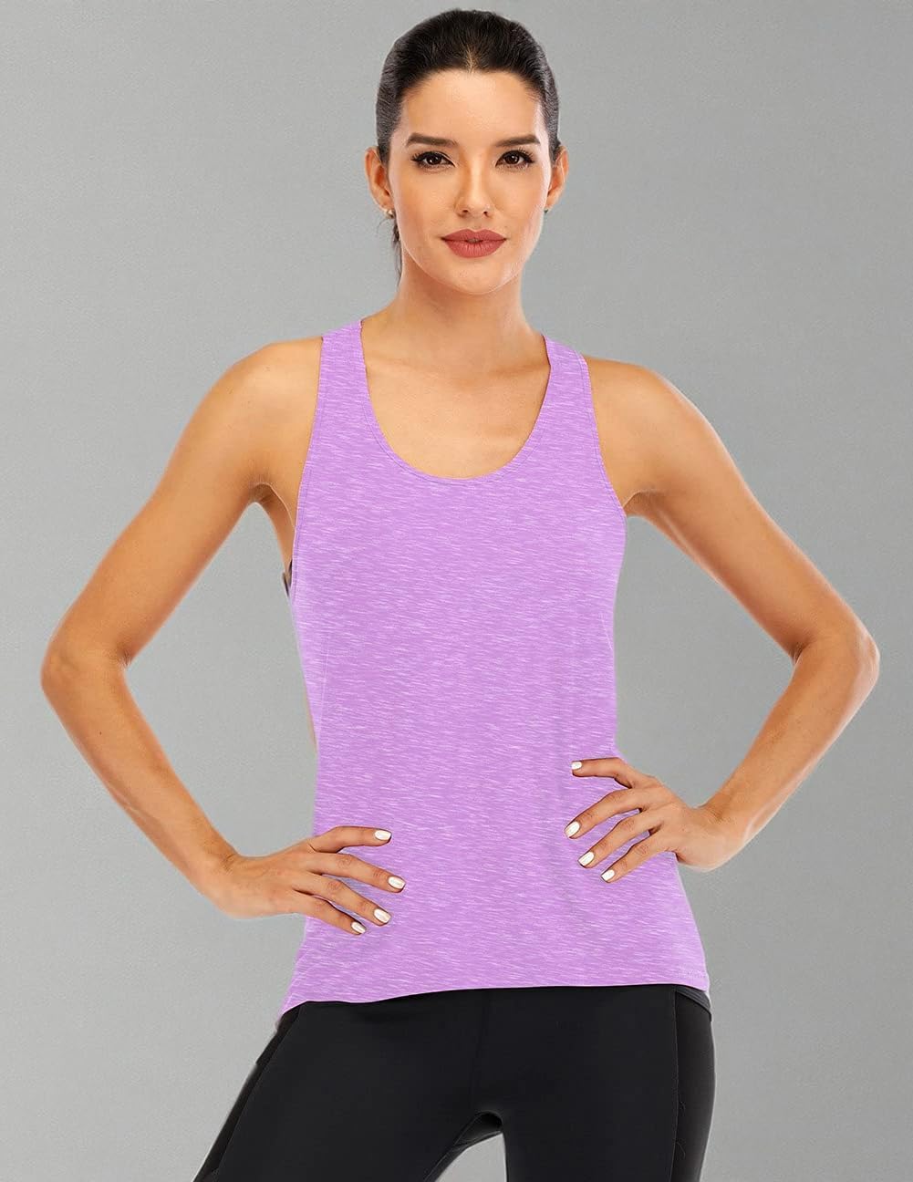 ICTIVE Womens Cross Backless Workout Tops for Women Racerback Tank Tops Open Back Running Muscle Tank Yoga Shirts
