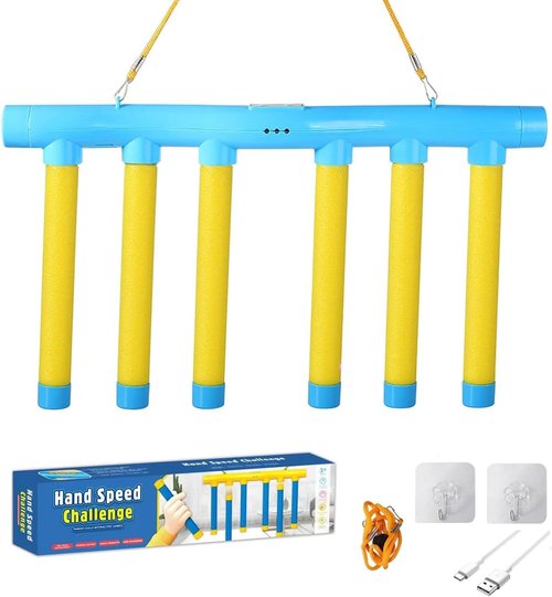 Drop The Stick Game, Catch All Drop Sticks Game, Hand Eye Coordination Training, Reflex Challenge Game, Hand Eye Coordination Reaction Training Toy, 3 Adjustable Speed Catching Game (A)