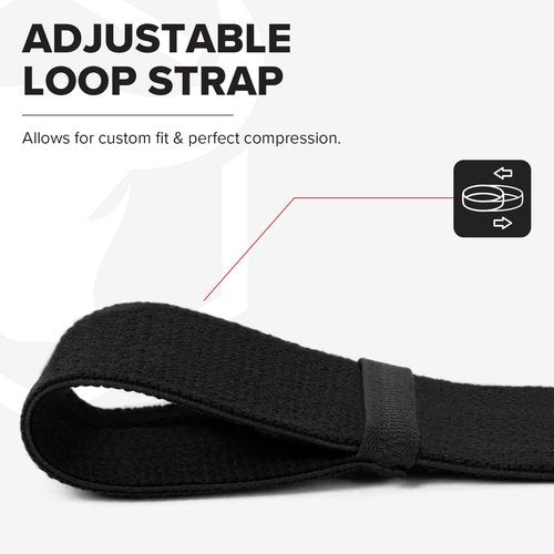 Elbow Wraps for Weightlifting (1 Pair) - 50" Elastic Elbow Braces for Weight Lifting - Elbow Support for Bench Press, Powerlifting, Fitness, & Gym Workout - Gym Elbow Straps Weightlifting (Black)