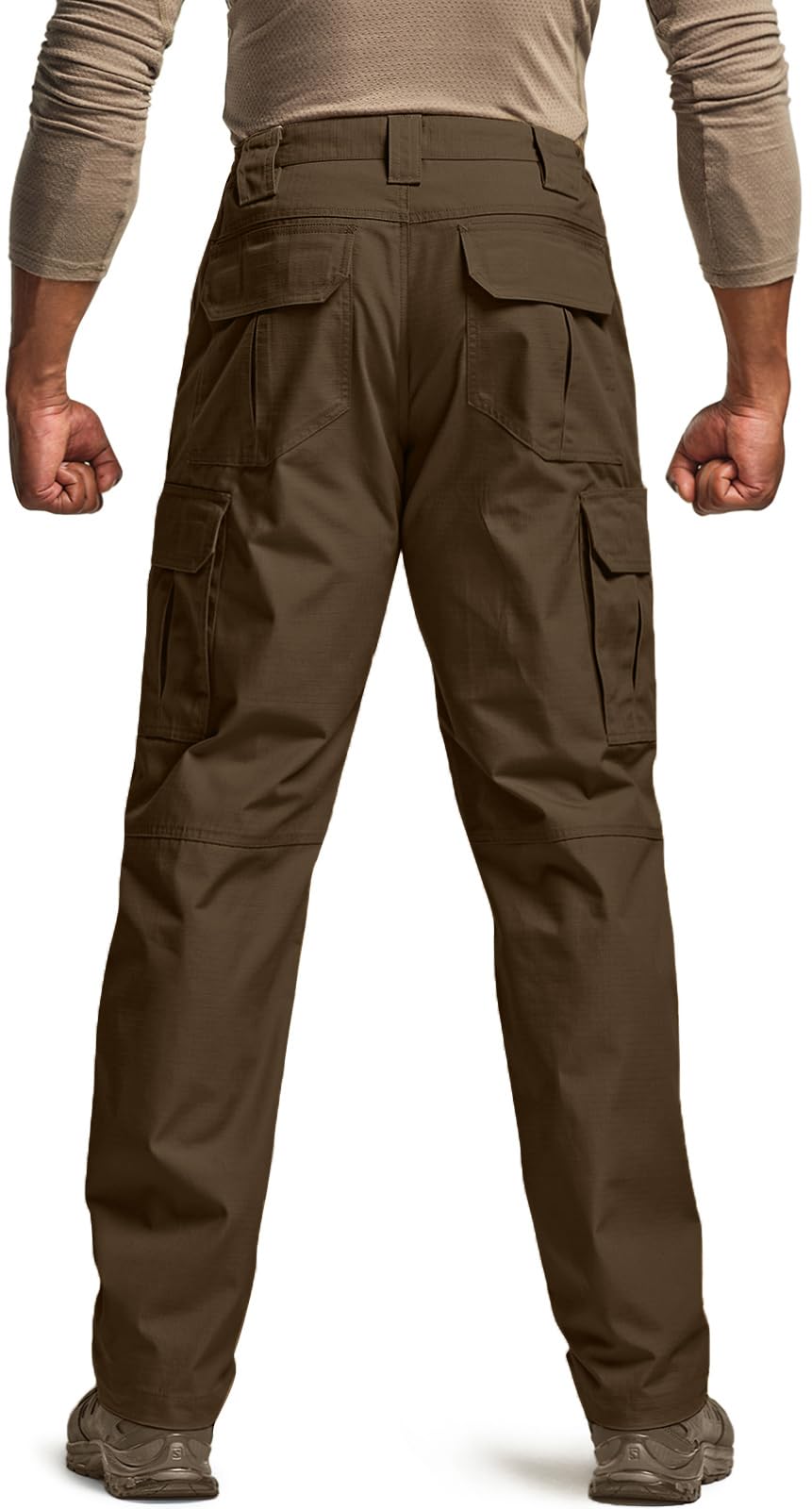 CQR Men's Tactical Pants, Water Resistant Ripstop Cargo Pants, Lightweight EDC Work Hiking Pants, Outdoor Apparel, Raider Tundra, 36W x 32L