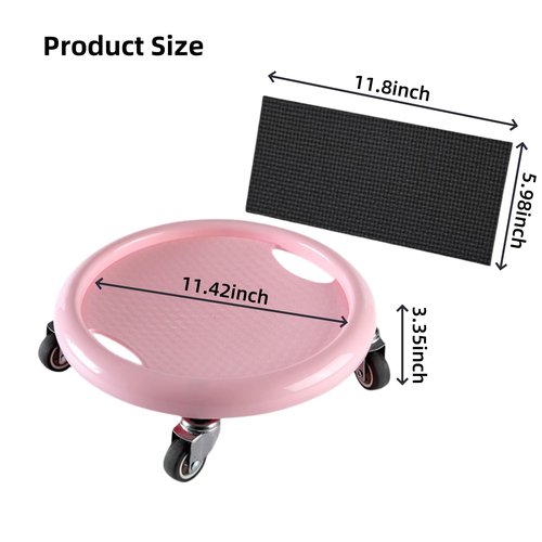 Ab Roller Wheel,Portable Women's Multifunctional Abdominal Wheel Board with Mat,360° Rotation, for Beginners or Professionals to do Full-Body Fat-Burning Abdominal Exercises in the Gym or at Home (Black)