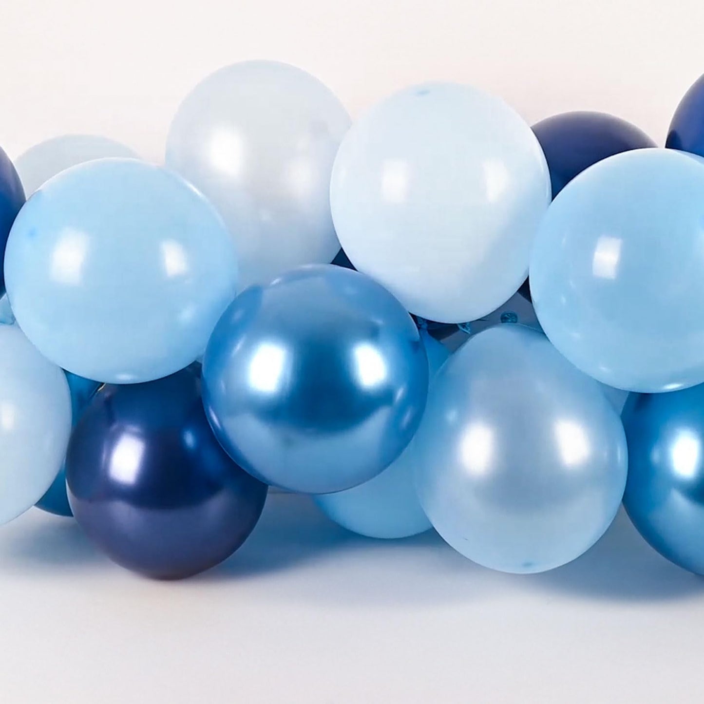 Blue Balloon Set, 60 Packs 12 Inches Metallic Balloons Pearl Macaron Baby Blue Balloon Light Blue Mixed Ballons for Bridal Shower, Boy Baby Shower, Birthday Decorations, Wedding Party