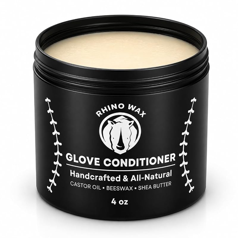 Rhino Wax Baseball Glove Conditioner 4 oz — Leather Break-In, Protect & Restore