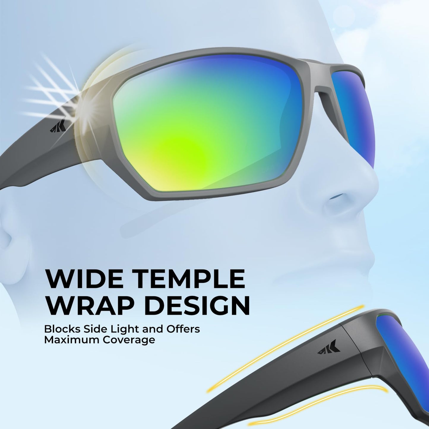 KastKing Merced Floating Polarized Sports Sunglasses for Men and Women