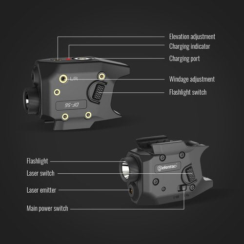 Defentac 600 Lumens Pistol Light Laser Combo is Compatible with Hellcat 3 Inch Micro-Compact Only