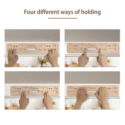 ebeau Climbing Hangboard Portable Hangboard Rock Climbing Holds for Climbing and Grip Training, Door-Mounted Workouts, and Pull-Up Bars for Rock Climbers for Climbers