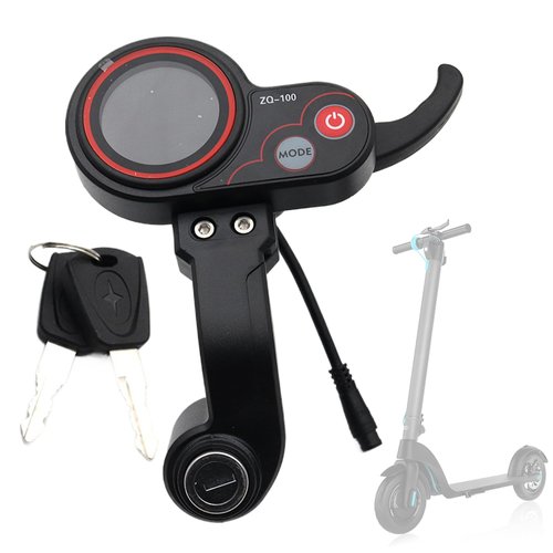 Yaoliucp Electric LCD Display Meter|Scooter Speedometer with Key Digital 6 Pin Button Control Scooter Odometer with Shifter Replacement Electric Scooter Accessories