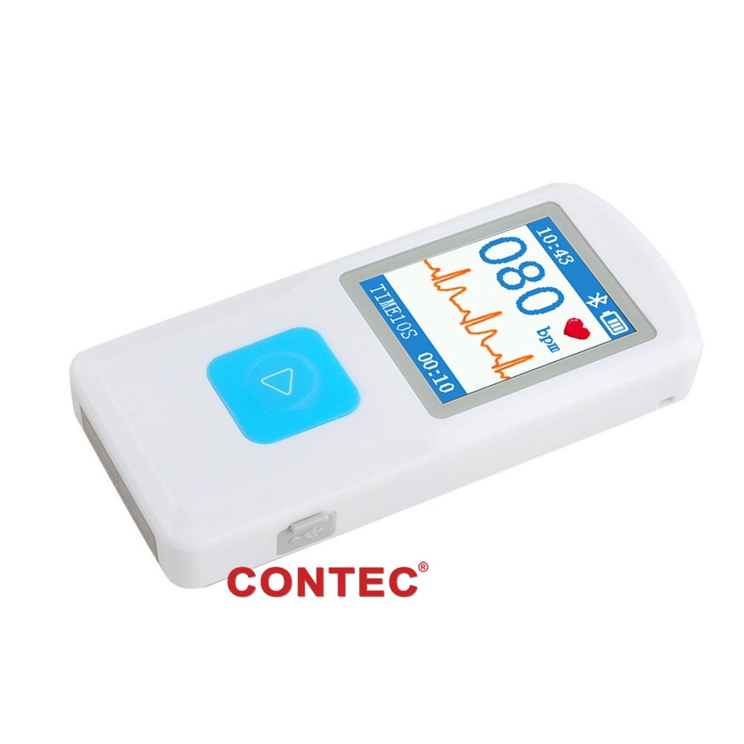 CONTEC Portable ECG/EKG Monitor PC Software Electrocardiogram Bluetooth Heart Rate Beat LCD Monitor PM10