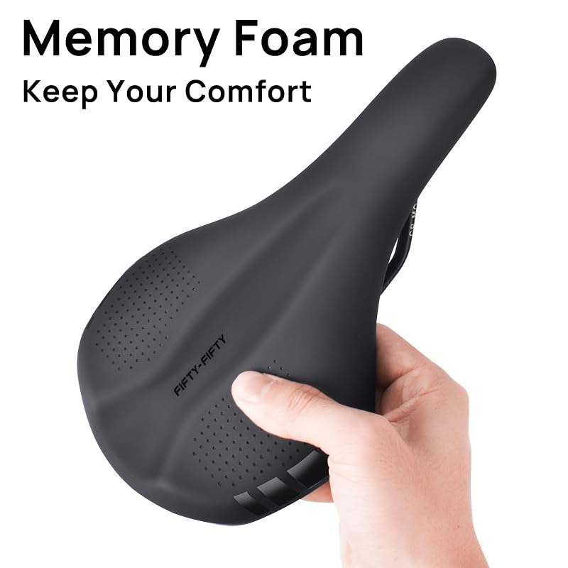 Lightweight Memory Foam Mountain Bike Saddle with USB Waterproof Surface