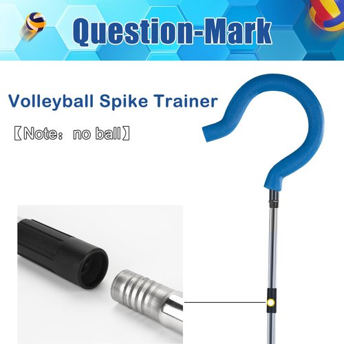 Adjustable Volleyball Spike Trainer with Question Mark Hook-Durable Lightweight Hitting Trainer Equipment for Serving, Spiking and Jump Training-Real Ball Feel - Ideal for Beginners and Pros (No Ball)