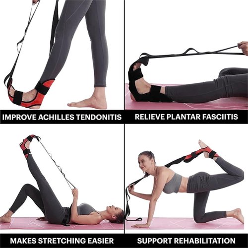 Izzila Stretching Strap with Loops and Detachable Foot, Izzila Foot and Calf Stretcher, for People Who Sit A Lot, Increasing Mobility (Blue)