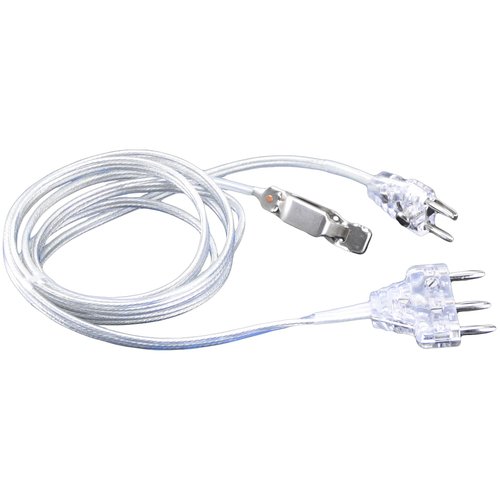 Fencing Body Cord - 2-Prong Foil/Sabre Body Cord - Fencing Foil/Sabre Body Cord with Transparent Cable Plugs (Set of 2)