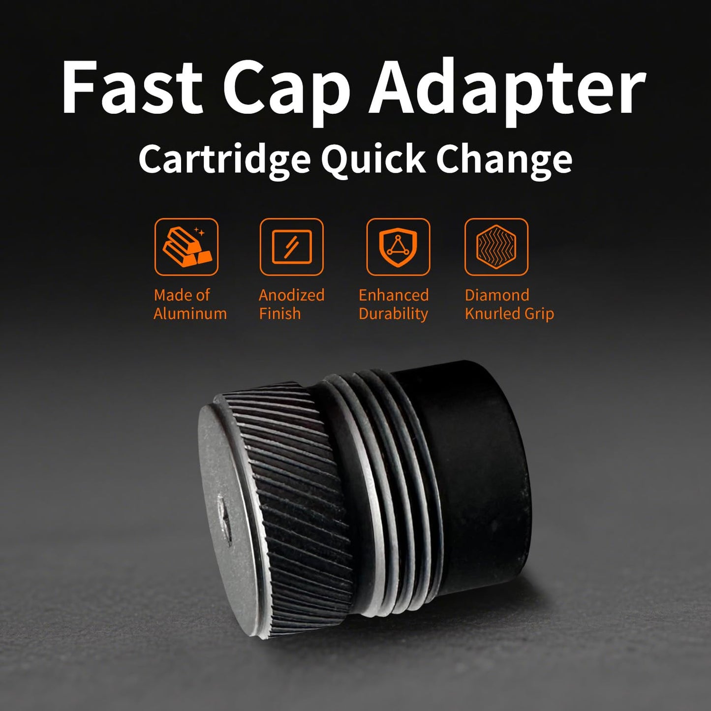 Byrpro Fast Cap Adapter - Cartridge Quick Change Cap - Cylinder Quick Replace Accessories Compatible with BYRNA SD/LE/EP/HD (1 plece, Black)
