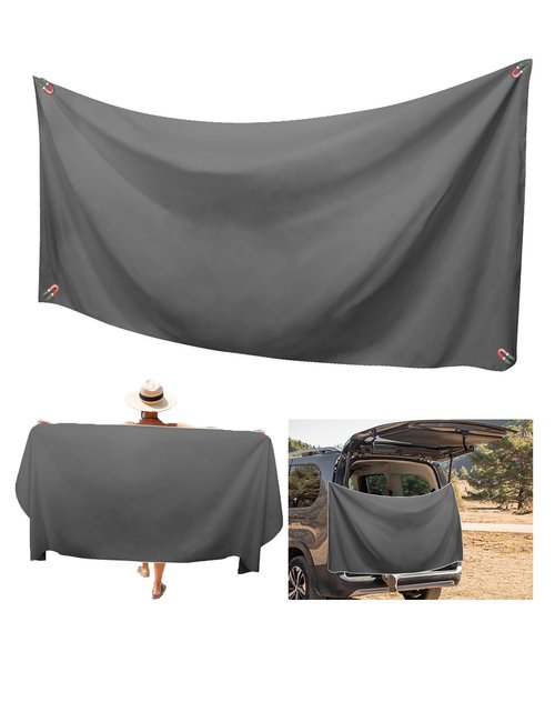 ZGXZQ Magnetic Bath Towel Oversized Quick-Dry Microfiber Towel with Magnetic Closure, Super Absorbent & Sand-Resistant for Beach, Pool, Travel, Gym & Camping 75"x30" (Gray)