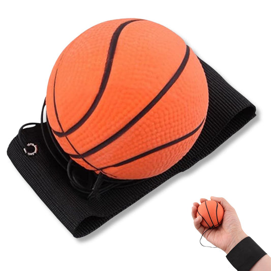 Essivox Basketball Wrist Return Ball, Sports Training Rubber Bouncy Ball on Elastic String, 2.36 Inch, for Exercise and Training