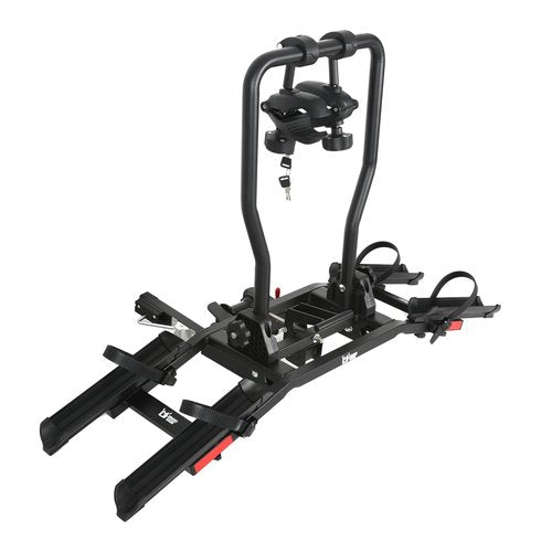 Sport X Hitch Bike Rack, Hitch Bicycle Car Rack for 2 Bikes, Anti-Wobble Locking Tilting Folding Bike Rack with 1¼/2 Inch Receiver for Cars SUVs Trucks, Bike Carrier Platform Fits 16''-29'' Bikes