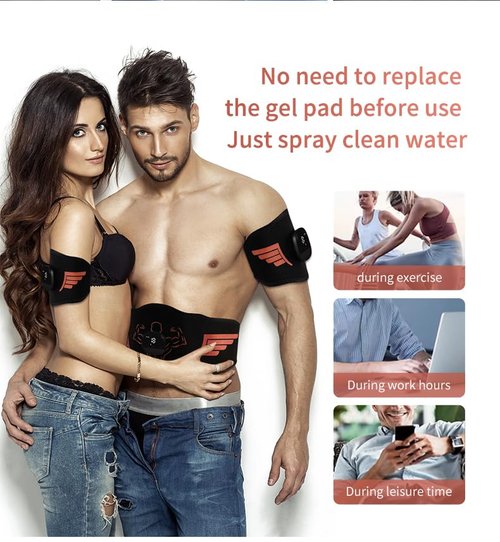 ABS Stimulator, Fitness Belt, Powered Wireless Muscle Stimulator for Gym & Home Use, for Muscle Conditioning