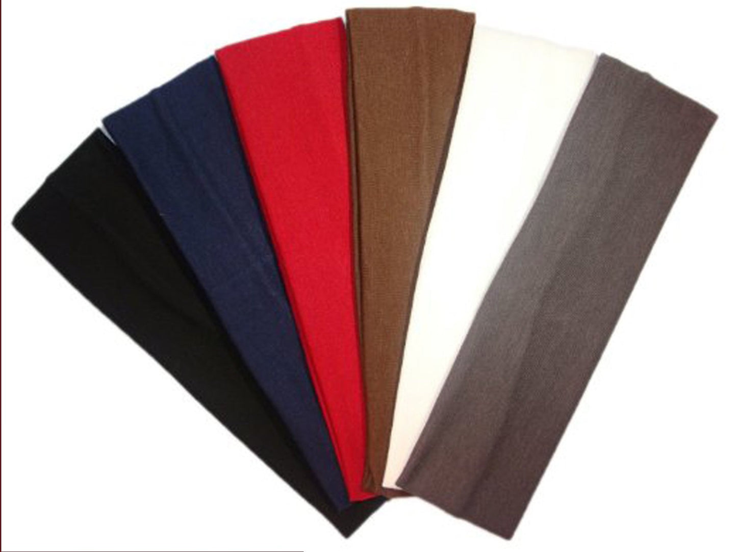Cotton Headbands 6 Pack Stretch Elastic Yoga Soft and Stretchy Sports Fashion Headband for Teens Women Girls by Kenz Laurenz