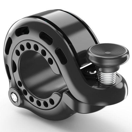 Topcrown Bike Bell, Aluminum Alloy Bicycle Bells for Adults Kids Max 110 dB, Bike Horn Fit 22.2-31.8 mm Handlebar for Mountain Road Bike Scooter Ebike (Black)