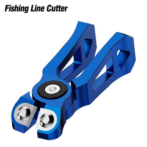 EDSRDPLT Fishing Line Cutter with Retractable Buckles, Tungsten Carbide Blade for Smooth, Corrosion-Resistant Cuts on Braid, Mono and Fluoro Lines, Ideal for Fishing Scissors. (Blue)