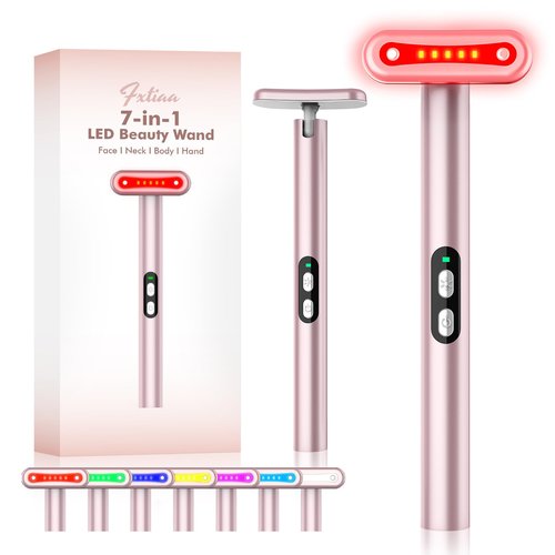 Red-Light-Therapy-for-Face, 7 in 1 LED Light Therapy Eye Equipment for Skin Care at Home Red Light Therapy Face Massager Skin Rejuvenation Light