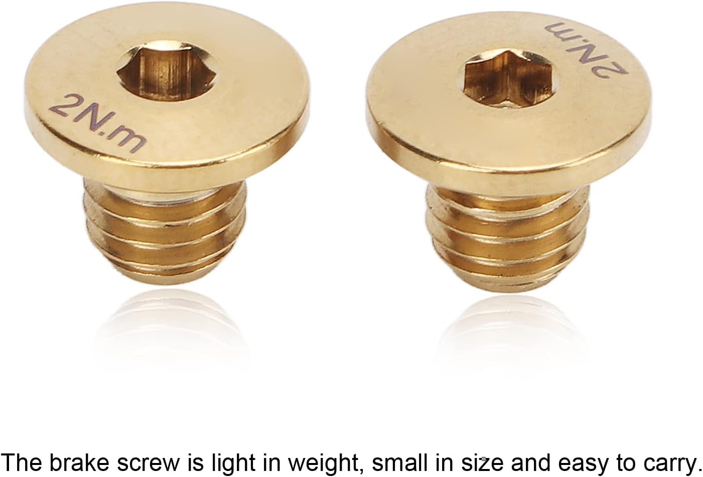 Keenso Oil Cylinder Lid Bolt,Titanium Alloy Lightweight Hydraulic Brake Screw for M7000 M8000 M9000 M9020 (Gold)
