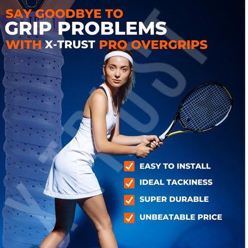 X-Trust 10 Pro Overgrip Light Aqua Green | Tennis, Padel, Pickleball, Badminton | Perforated Texture | Maximum Control & Comfort