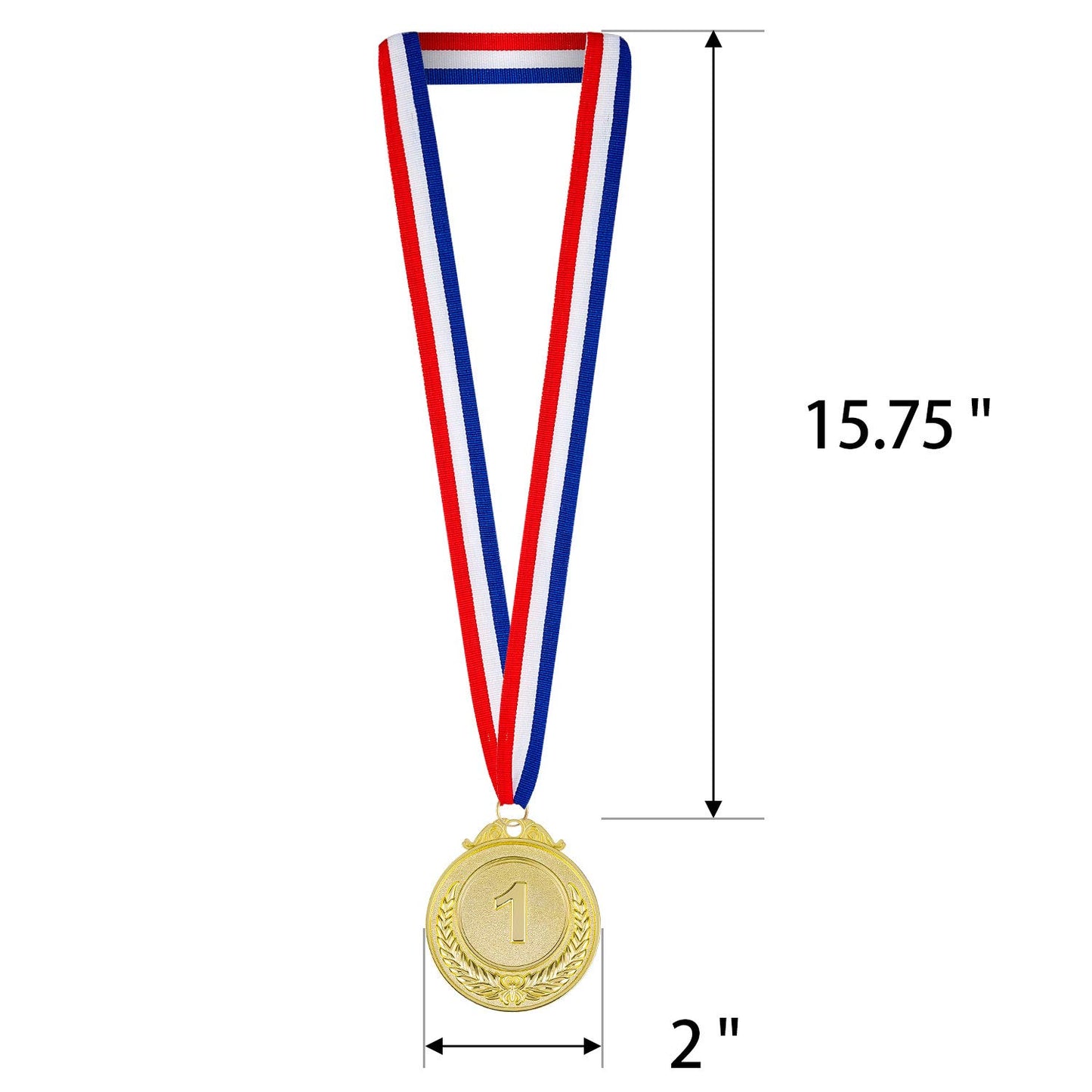 Awpeye 60 Pieces Award Medals 1st 2nd 3rd (Gold, Silver, Bronze) Metal Style Winner with Neck Ribbon, 2 Inches
