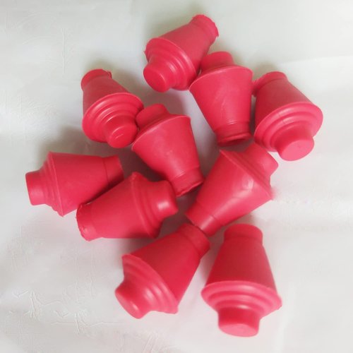 LEONARK Fencing Practice Sword Tips Foil/Epee Rubber Replacement Tips (for Practice Blades only) - Pack of 10 (10 Red Foil Tips)