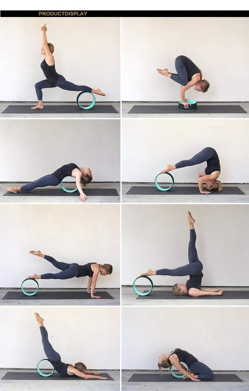 NGT 13 Inch Yoga Wheel - Strong & Comfortable, Black-Green