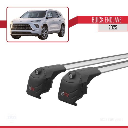accessorypart Compatible with Buick Enclave 2025 ACE-2 Car Roof Rack Cross Bar Grey Aluminium 2 Bars